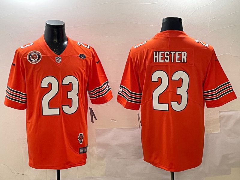 Men Chicago Bears #23 Hester Orange Second generation 2025 Nike Limited NFL Jersey style 1->youth mlb jersey->Youth Jersey